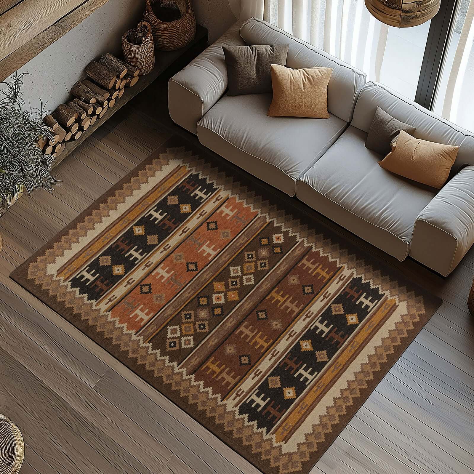 Tapete Hecho a Mano Kilim Hindu 60-C