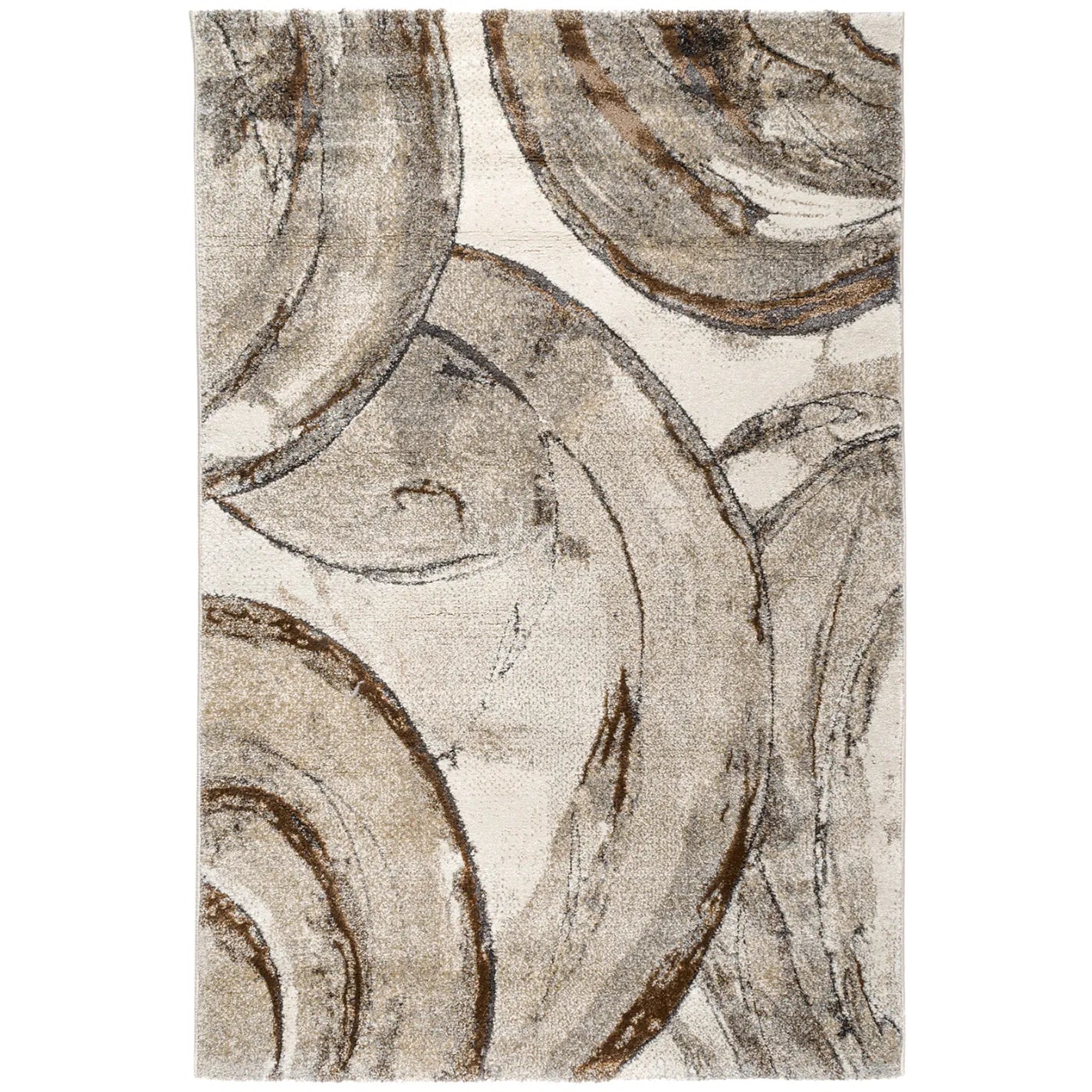 Tapete Decorativo Beige Circular