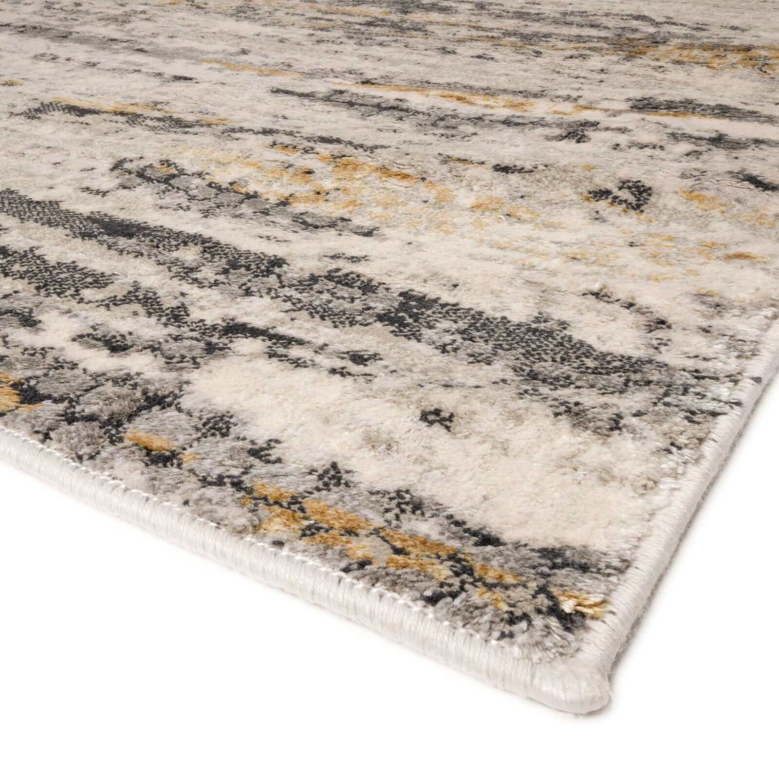 Turen 02 - Tapete Decorativo Turco Moderno Beige de Viscosa y Algodón