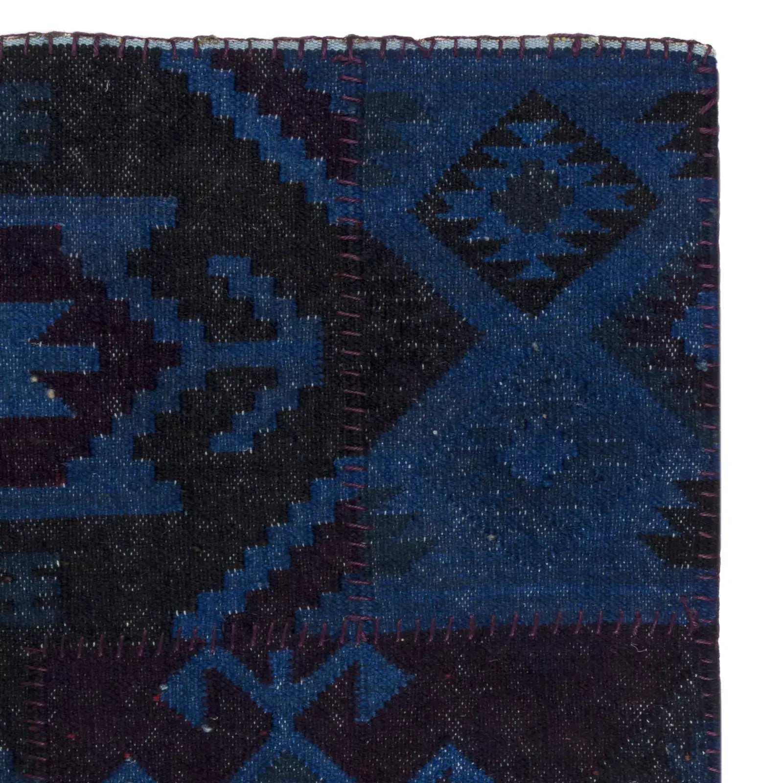 Tapete hecho a mano Stone Patch Azul