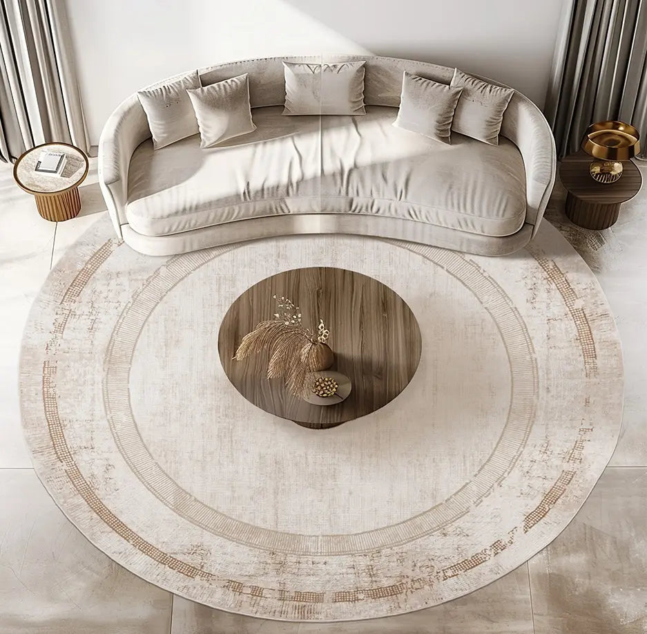 Tapetes redondos: la forma más chic de decorar sin complicarte