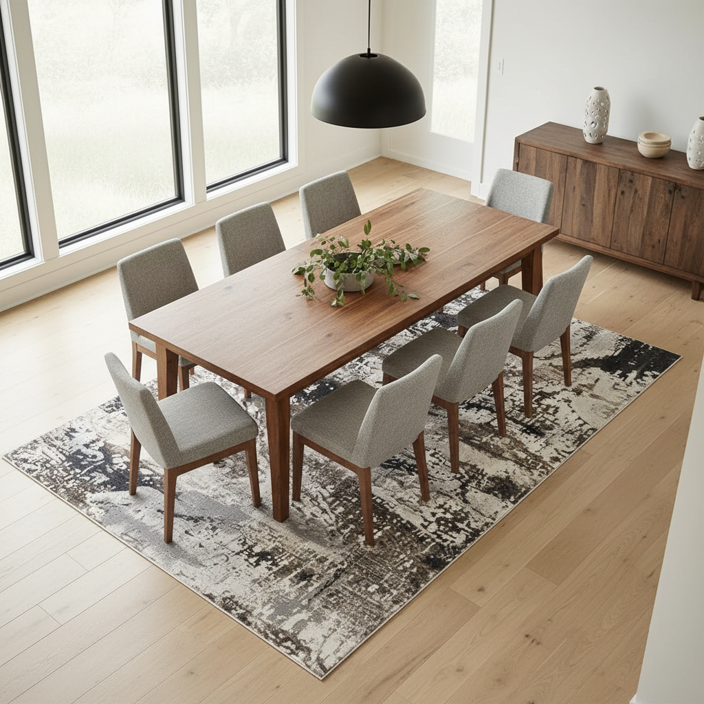 Cómo combinar el color del tapete con tu mesa de comedor