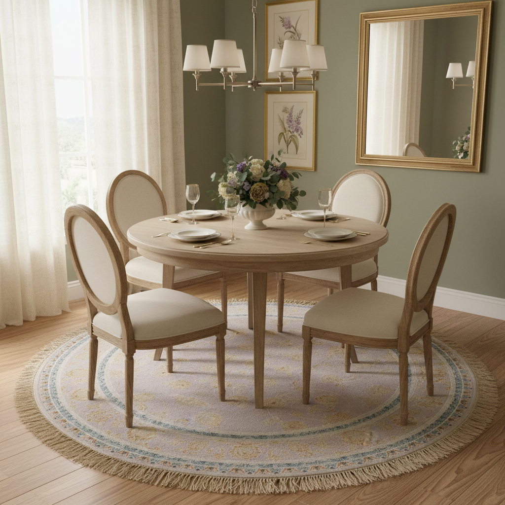 ¿Tapete redondo o rectangular para comedor?