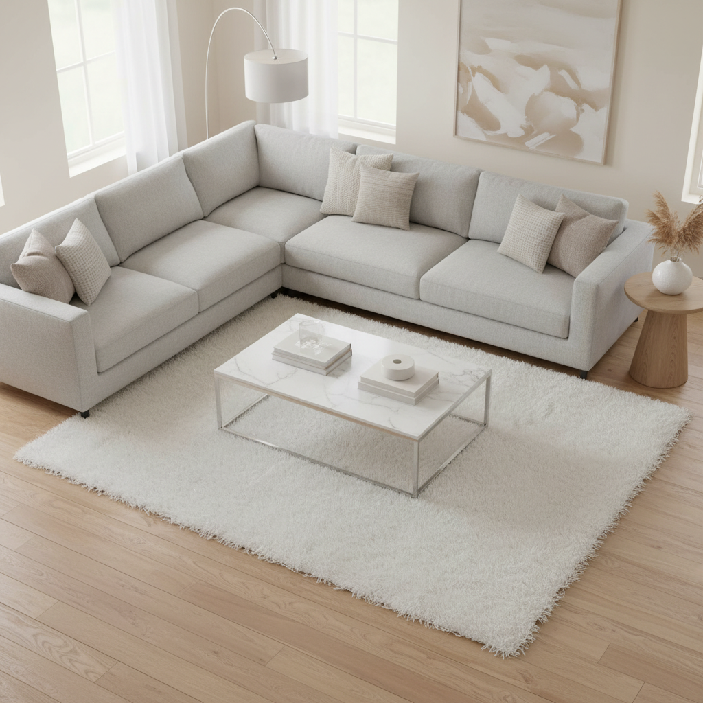 Tapetes peludos: ideas para decorar tu sala y recámara