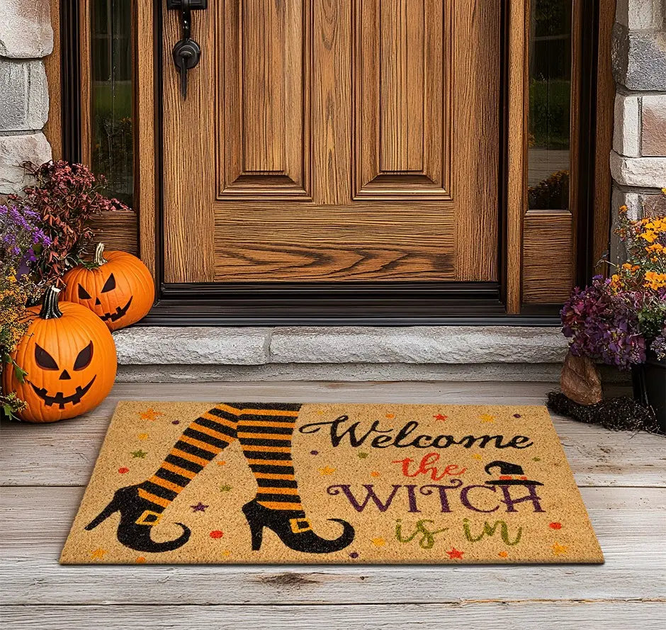 Tapetes de entrada para Halloween, la primera impresión más divertida