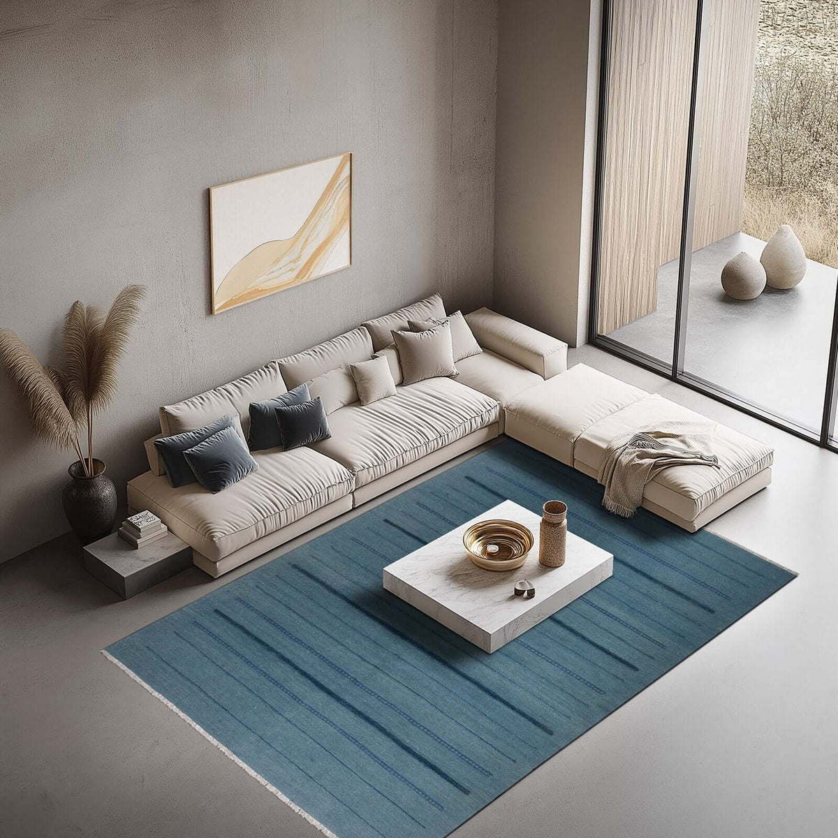 Tapete Hecho a Mano Kilim Gisu Bafi