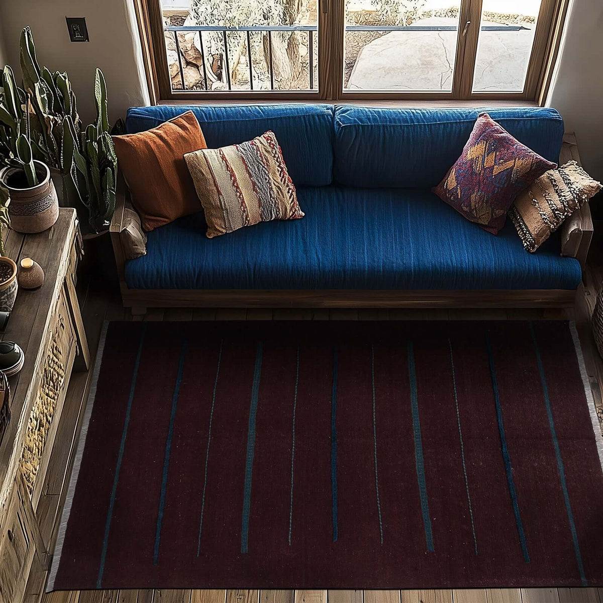 Tapete Hecho a Mano Kilim Gisu Bafi