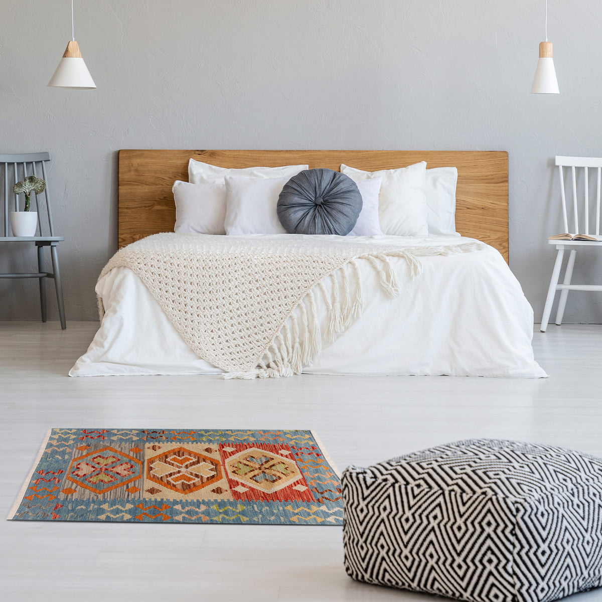 Tapete hecho a mano Kilim Maymanah