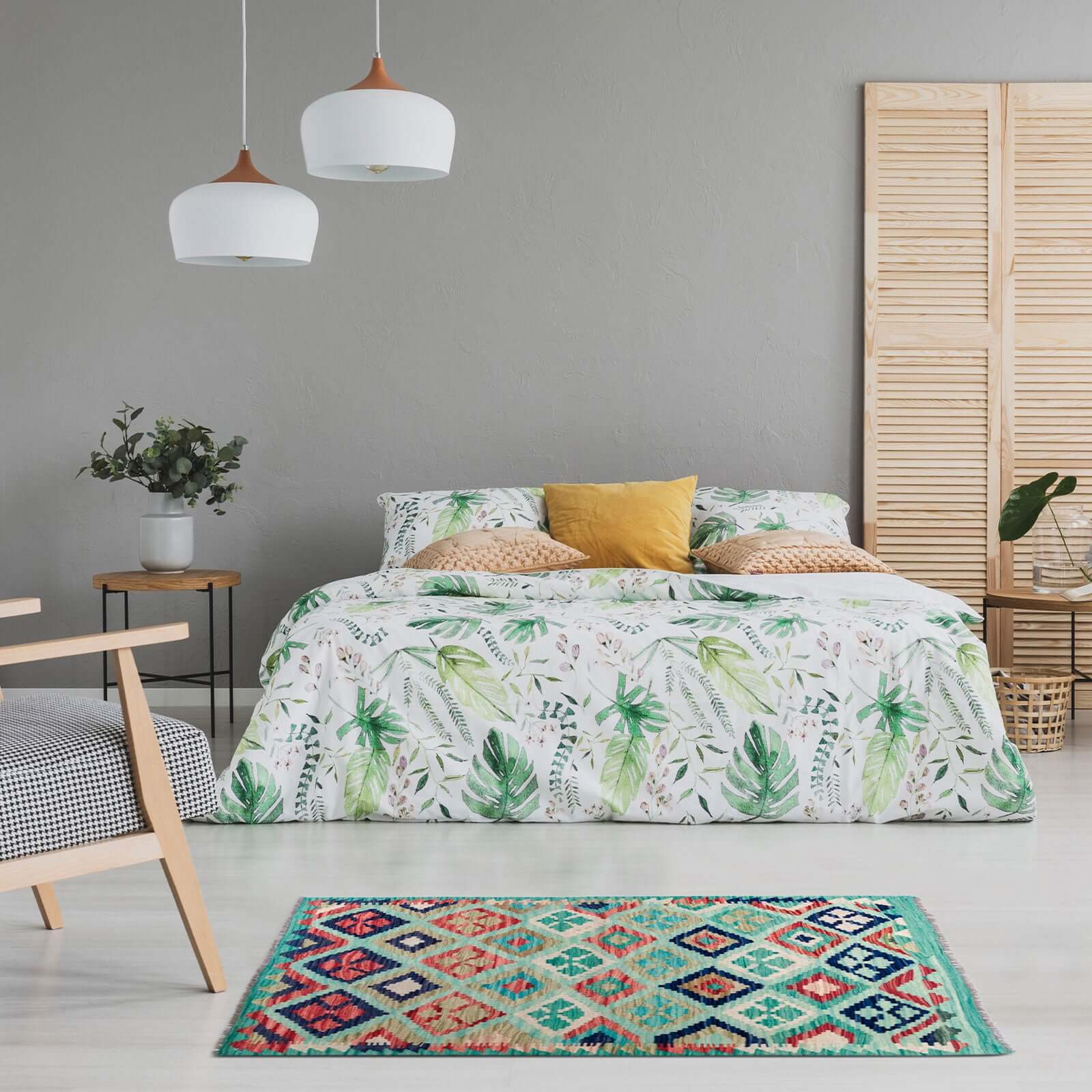 Tapete hecho a mano Kilim Maymanah