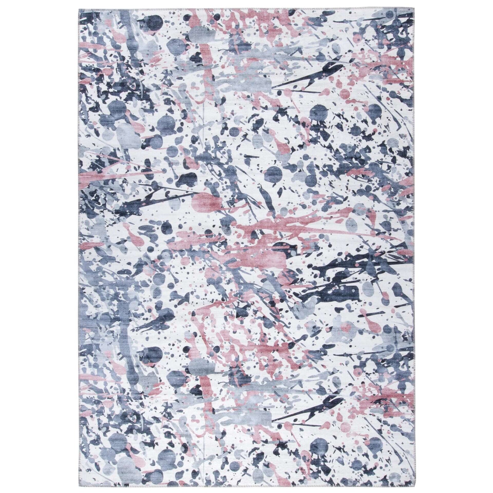 Tapete Tufan Marion 02 Decorativo Abstracto Rosa Coral Estilo Moderno Artístico