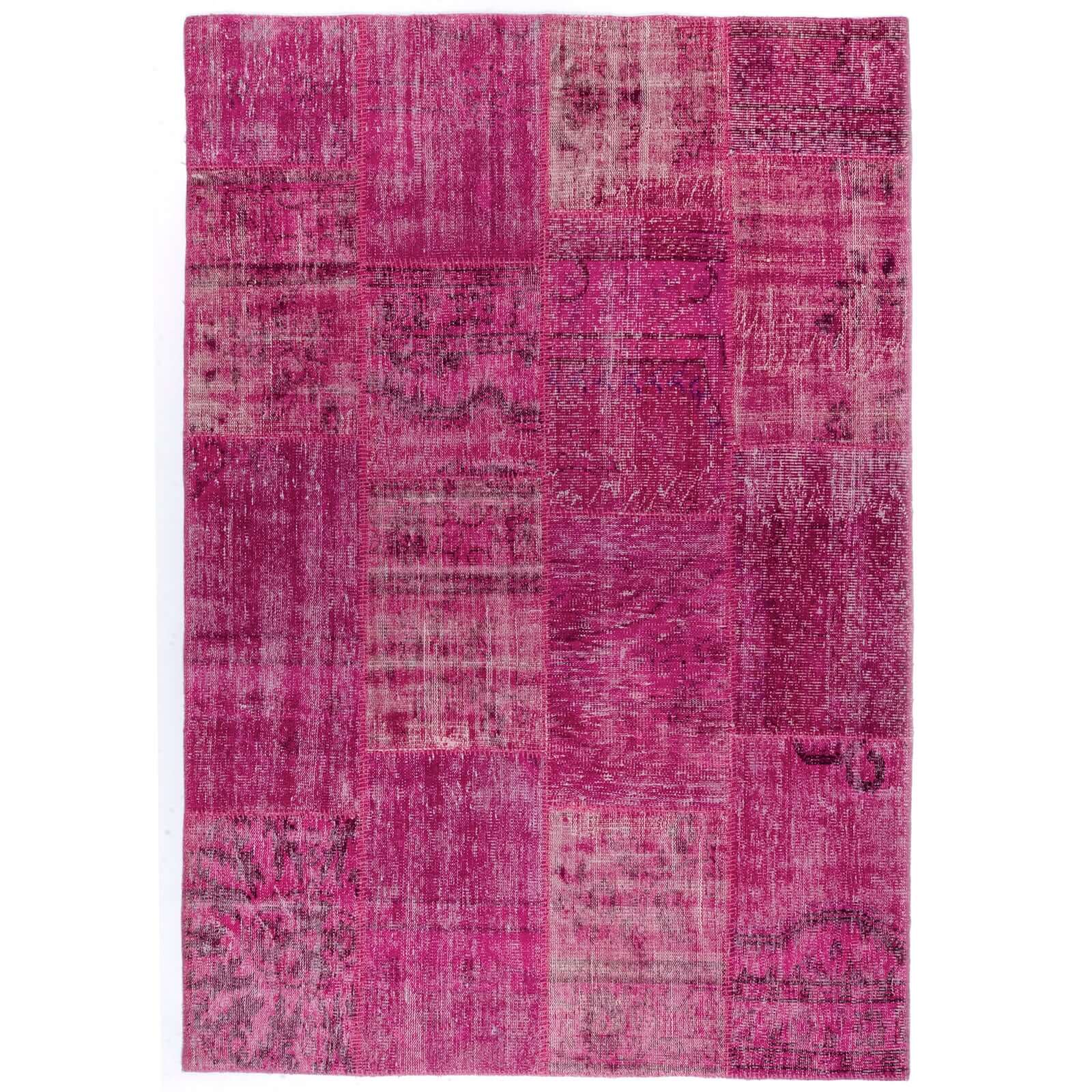 Tapete hecho a mano Patch Tur Rosa