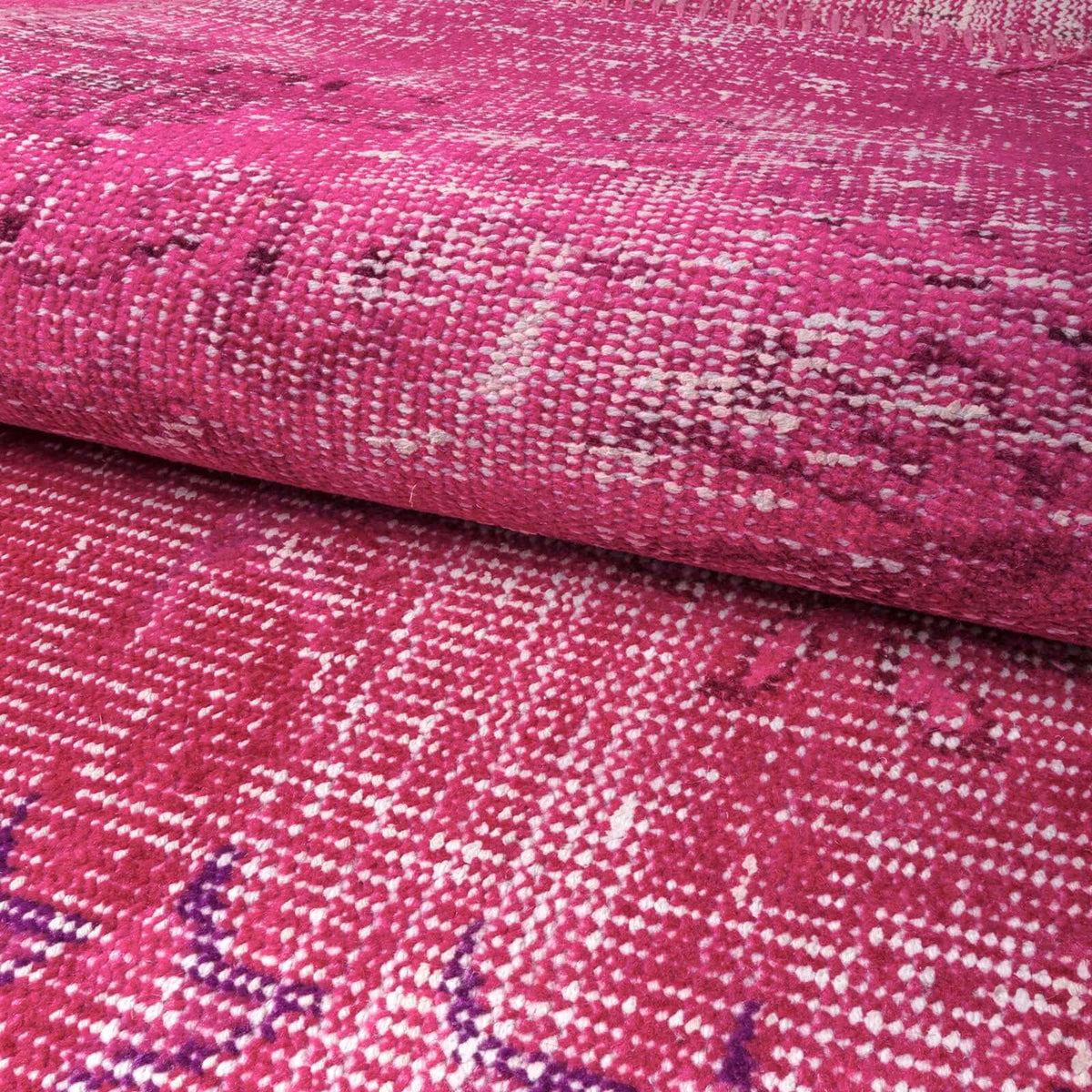 Tapete hecho a mano Patch Tur Rosa