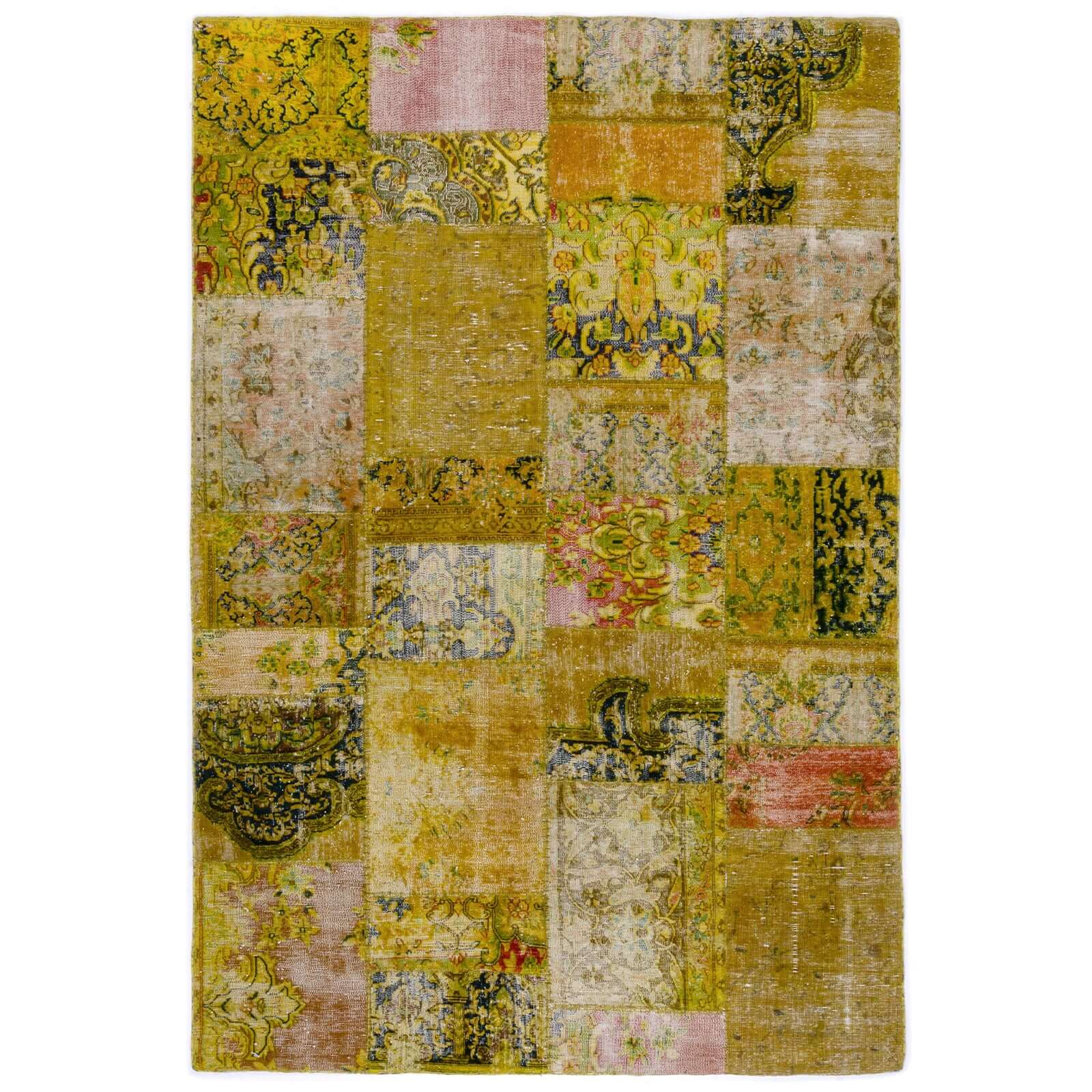 Tapete hecho a mano Patch Wen Amarillo