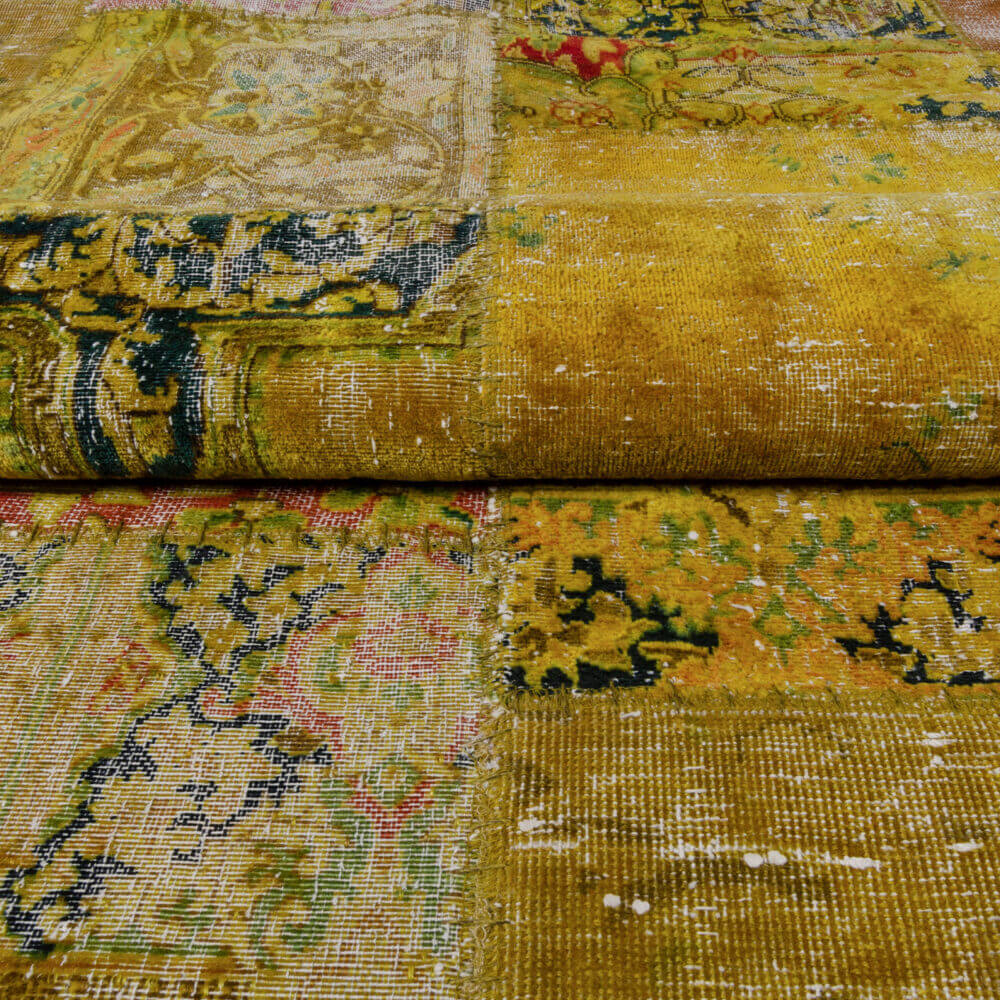 Tapete hecho a mano Patch Wen Amarillo