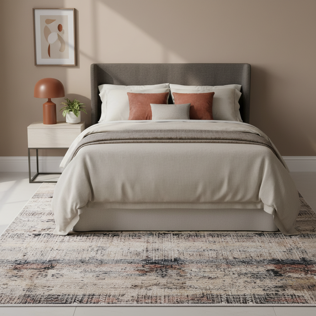 Riana 02 - Tapete Decorativo Turco Moderno Café y Beige