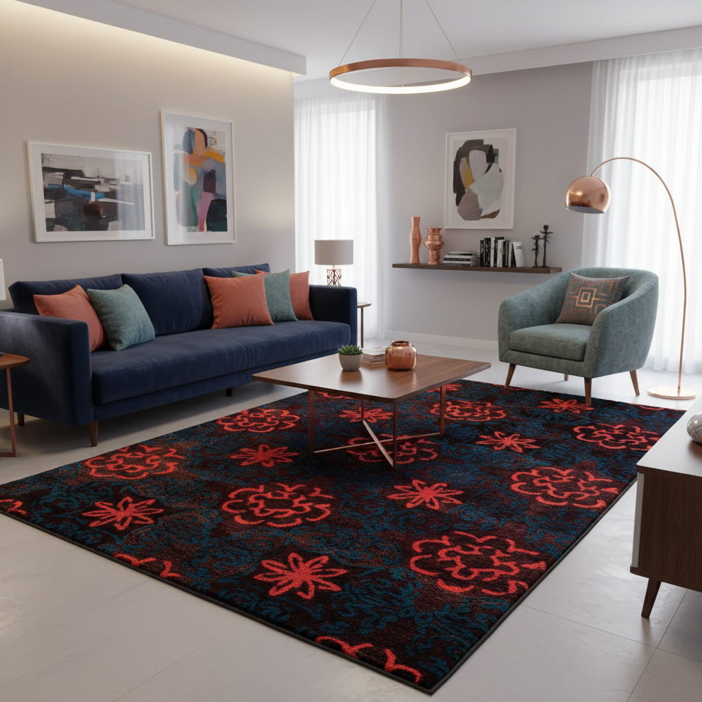 tapete-rectangular-color-rojo-negro-