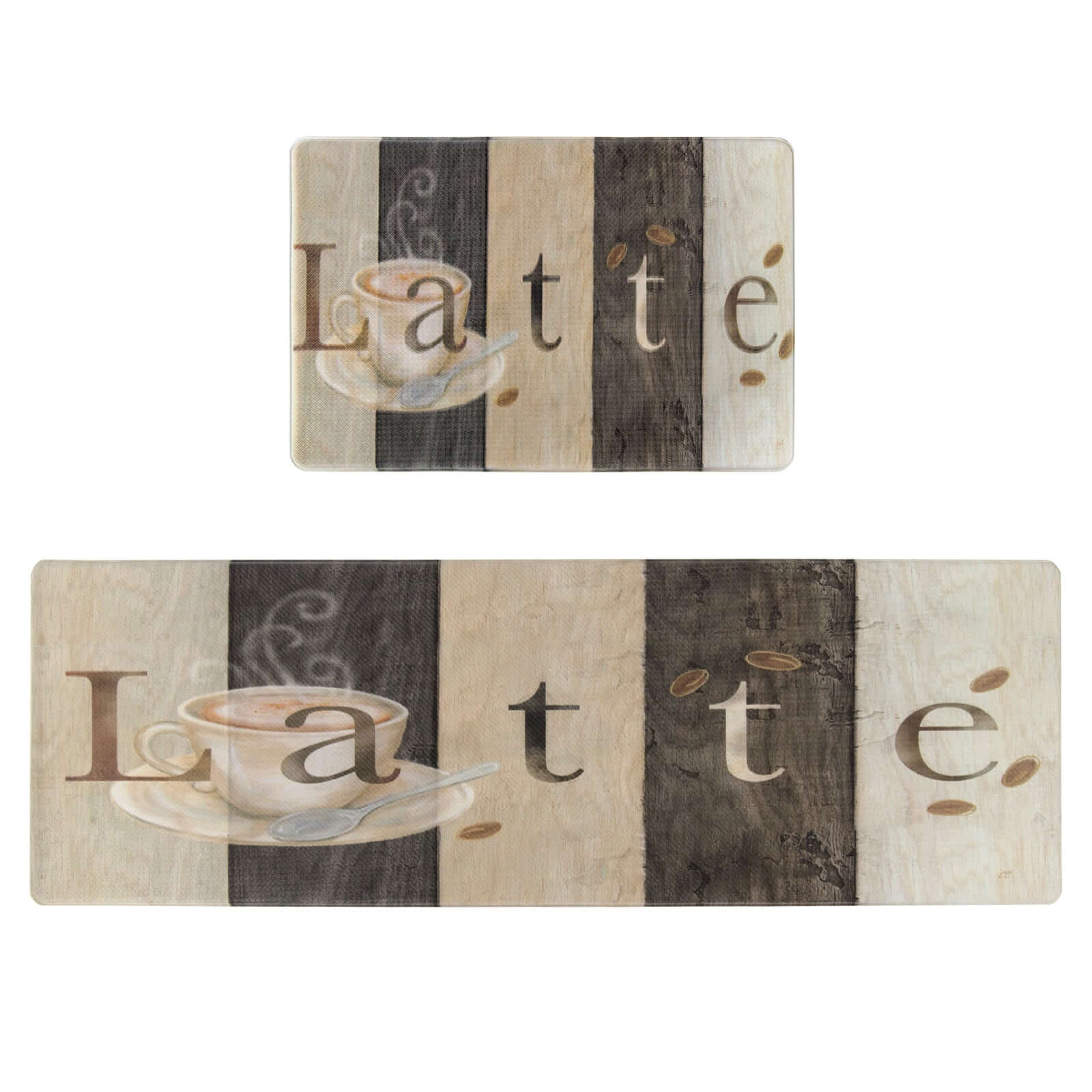 Set de 2 piezas Tapetes para Cocina Antifatiga |  Grosor de 10 mm | Color Beige