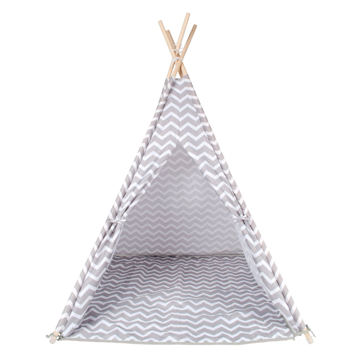 Tipi Tienda Recreativa Infantil, Gris con Blanco