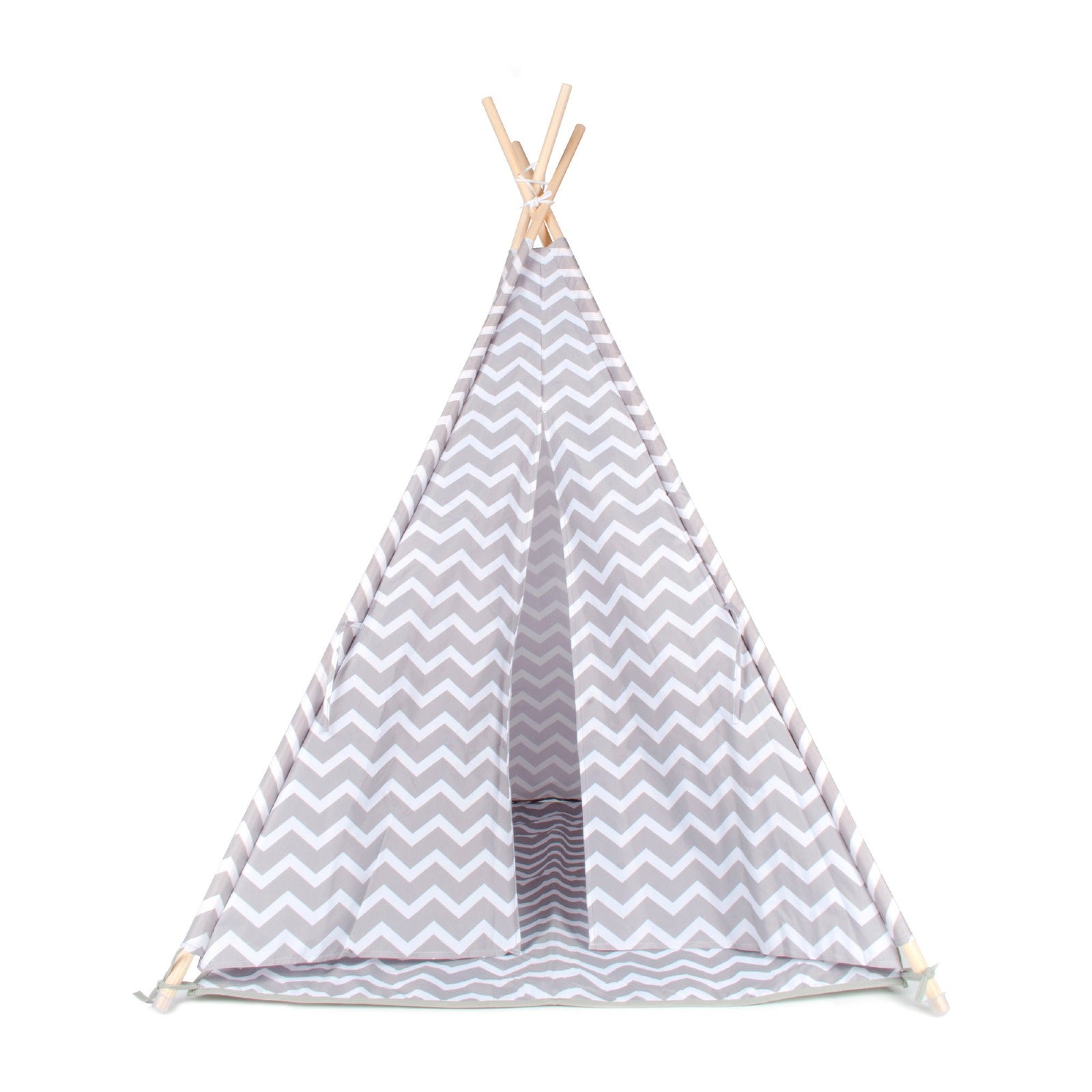 Tipi Tienda Recreativa Infantil, Gris con Blanco