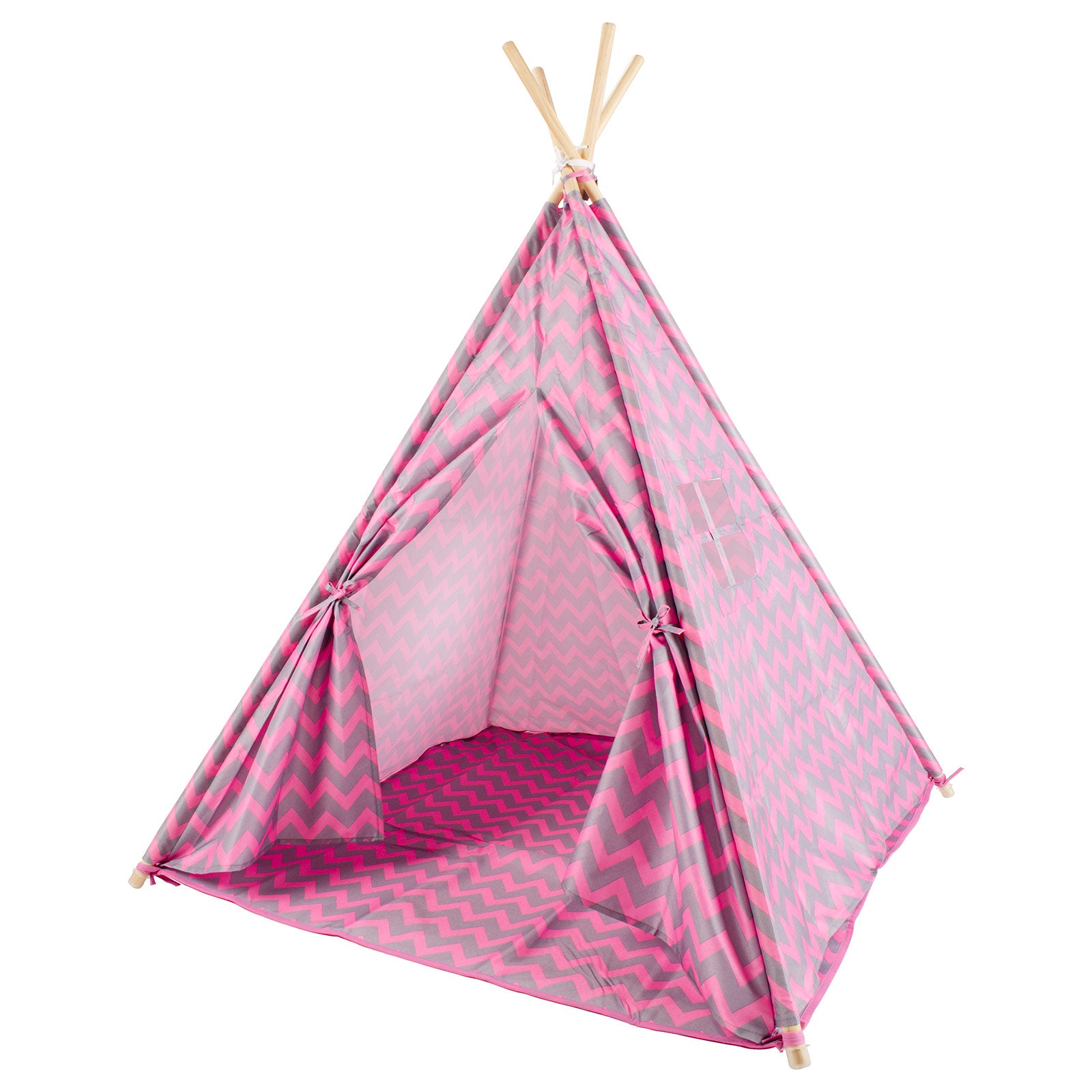 Tipi Tienda Recreativa Infantil, Rosa con Gris.