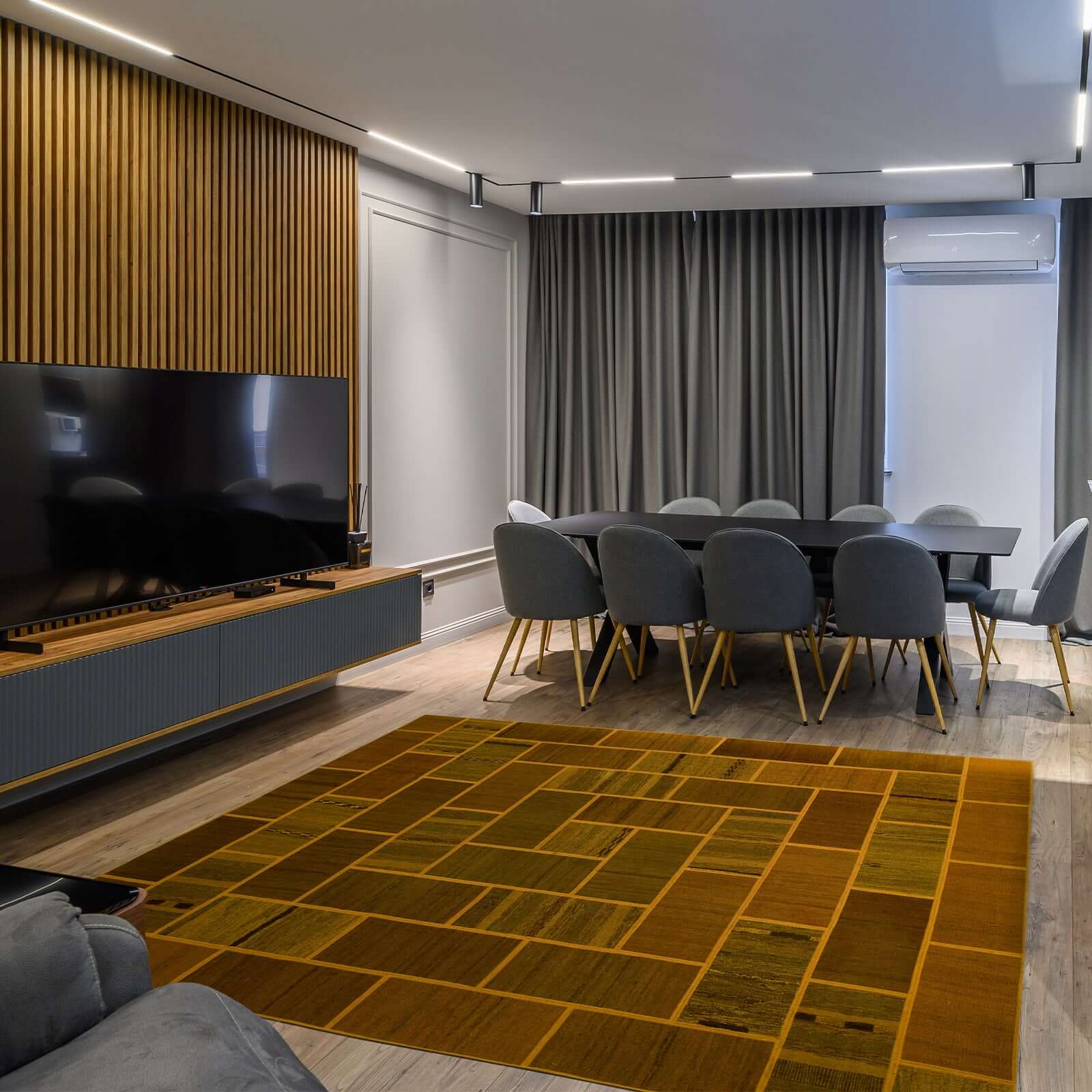 tapete-rectangular-color-café-diseño-rectángulos-pequeños