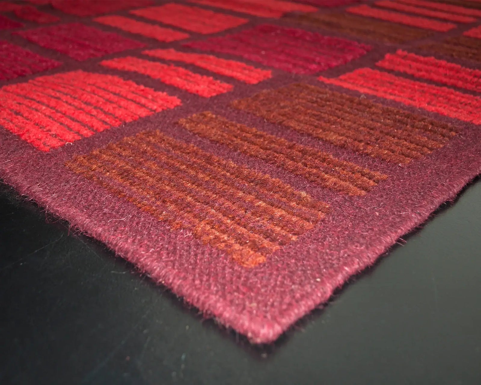 tapete-rectangular-color-rojo-dhurrie