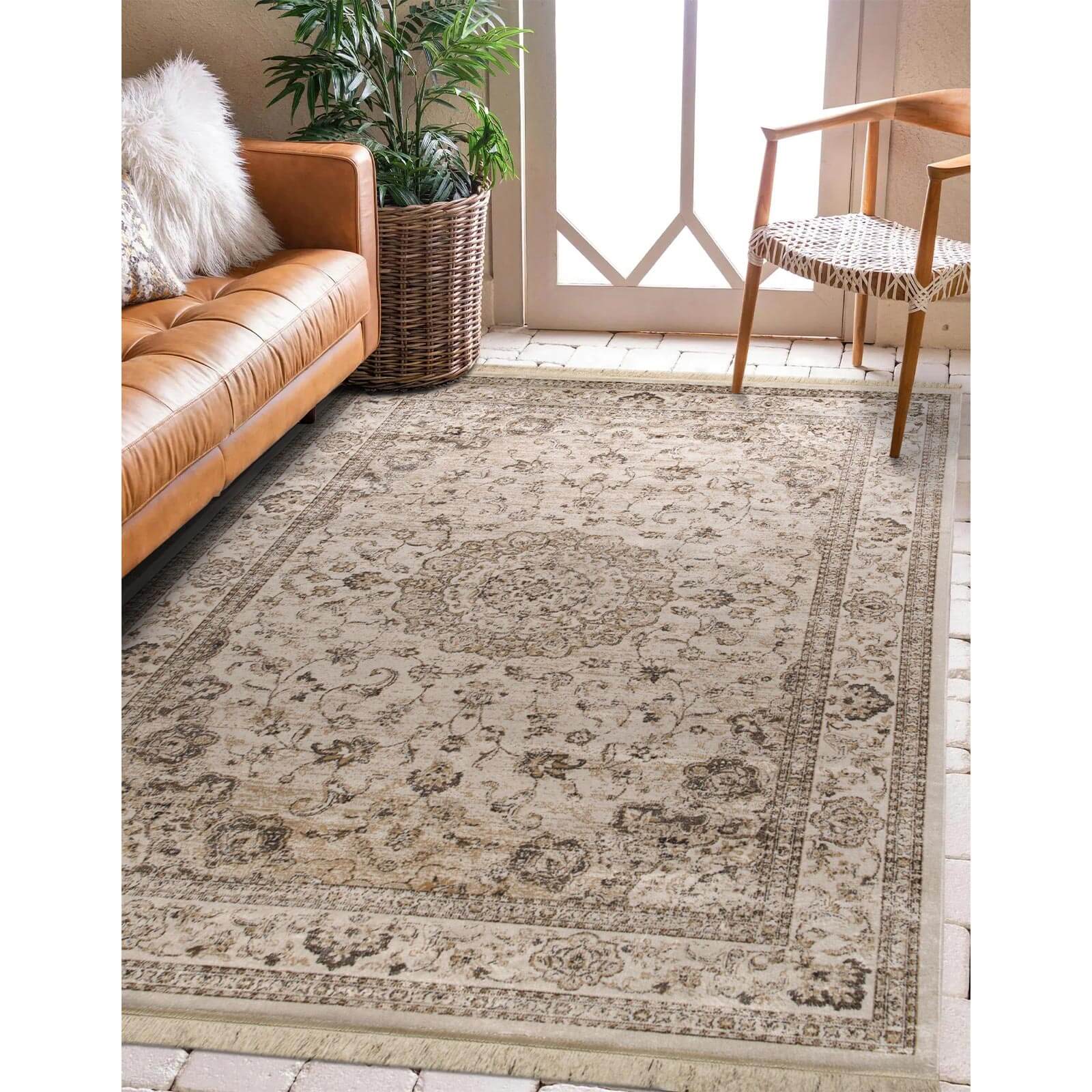 tapete-rectangular-color-beige-y-café-estampado