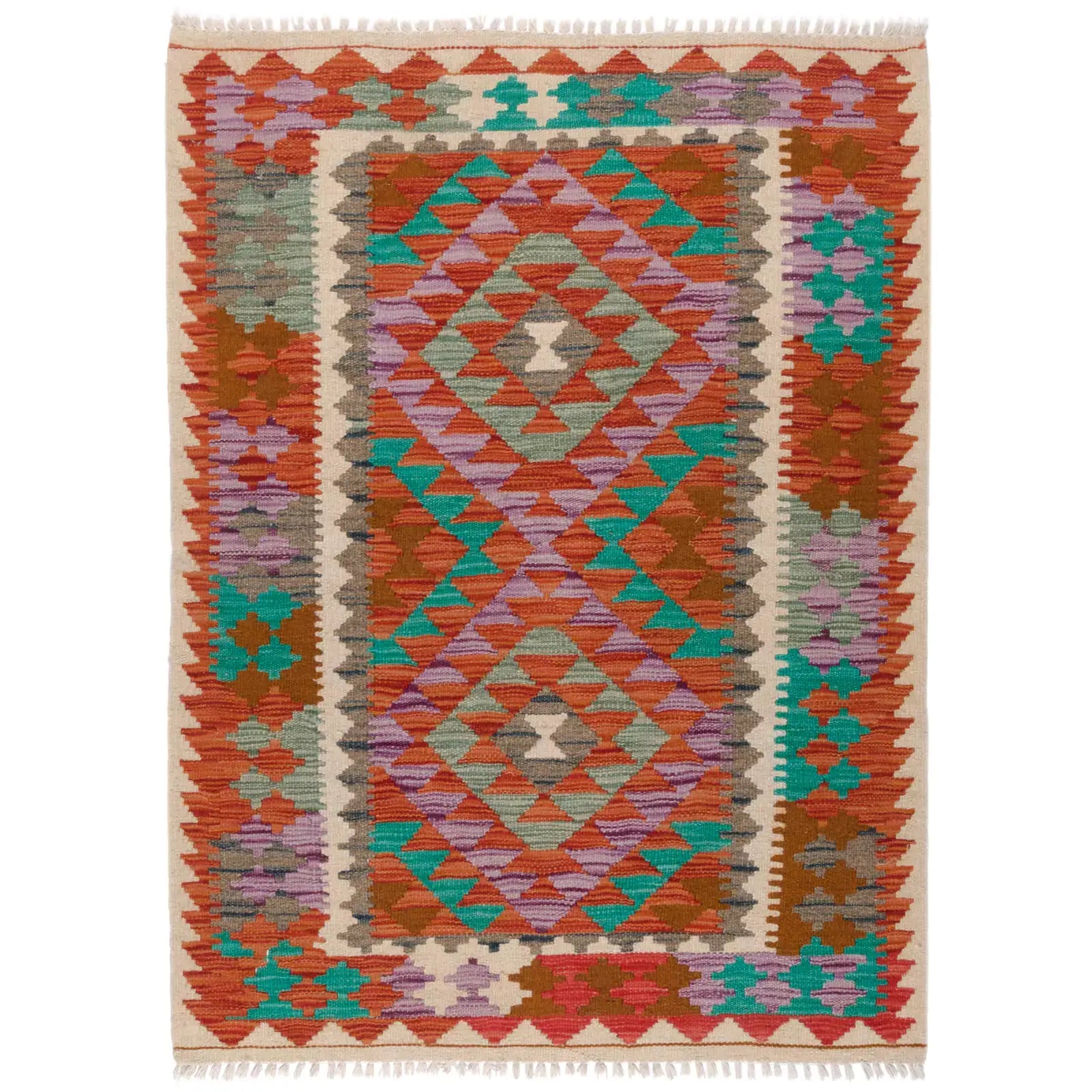 Tapete hecho a mano Kilim Maymanah.