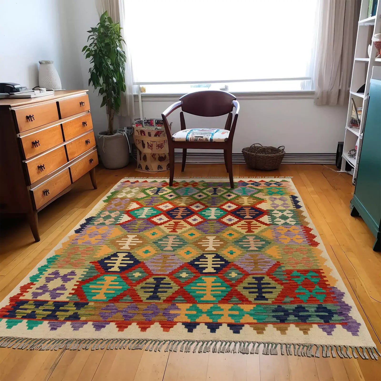 Tapete hecho a mano Kilim Maymanah