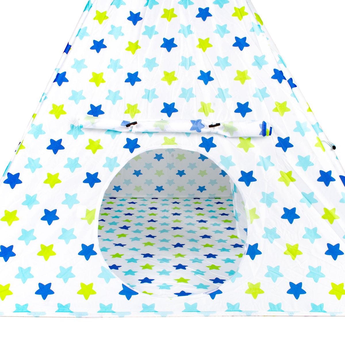 Tipi Tienda Recreativa Infantil, Verde con Blanco