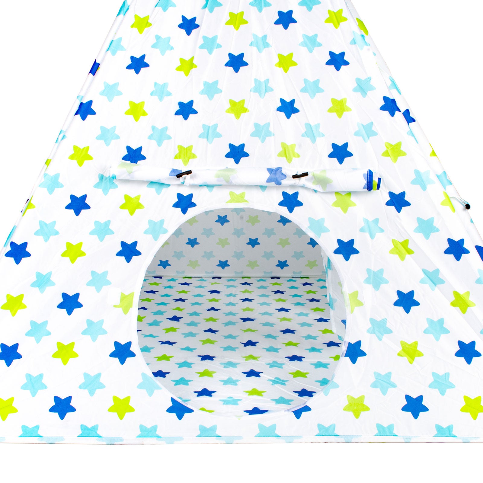Tipi Tienda Recreativa Infantil, Verde con Blanco