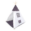 Tipi-Tienda-Recreativa-Infantil-Blanco-con-Gris- Estrellas