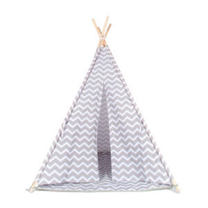 Tipi-Tienda-Recreativa-Infantil-Gris- con-Blanco