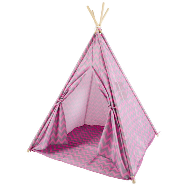 Tipi-Tienda-Recreativa-Infantil-Rosa-con-Gris.